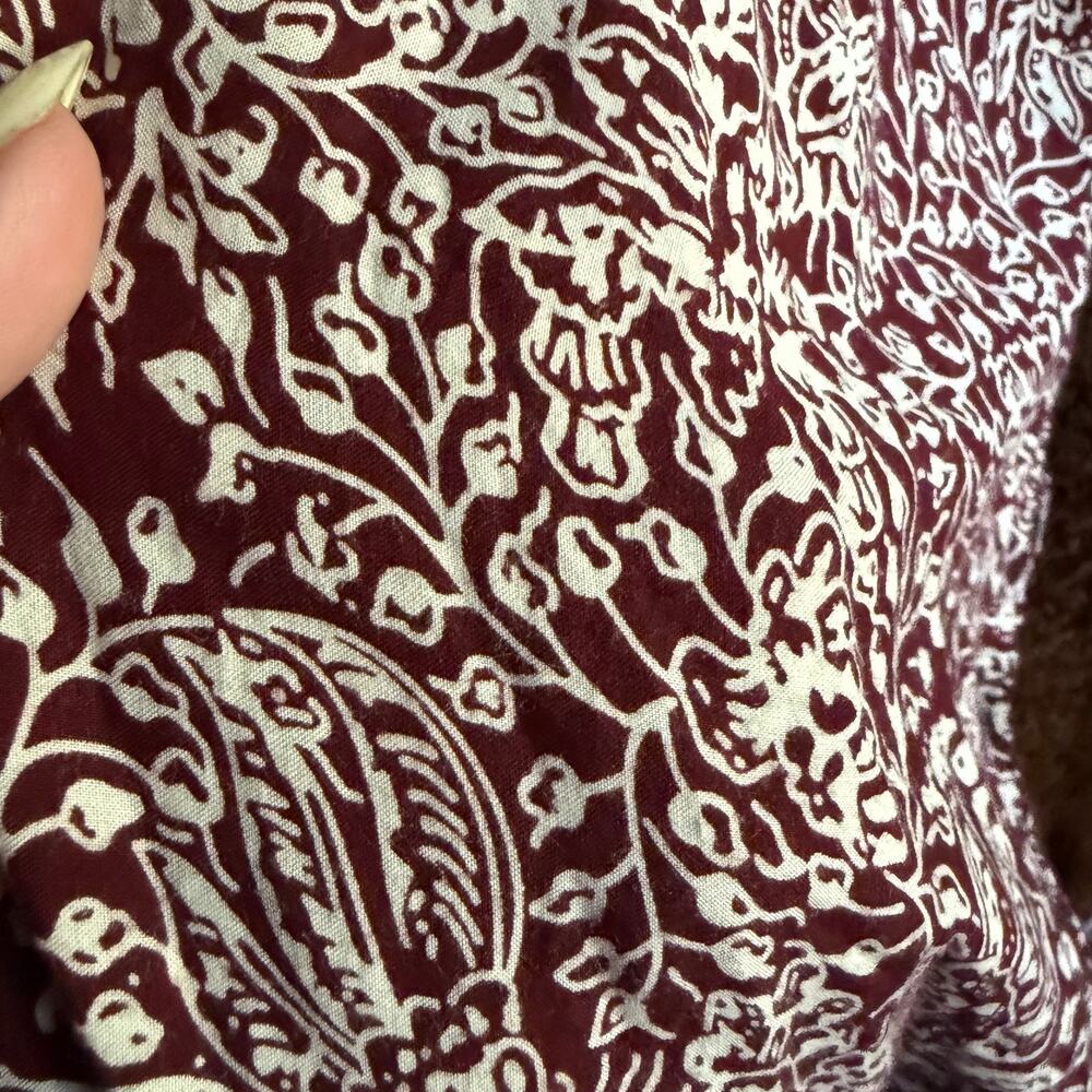 NATALIE MARTIN Nat | Anthropologie Nico Burgundy Floral Wrap Maxi Dress Small - Picture 5 of 9